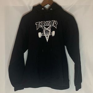Thrasher Skategoat Black Hoodie Boys Youth Sz S (34-36)